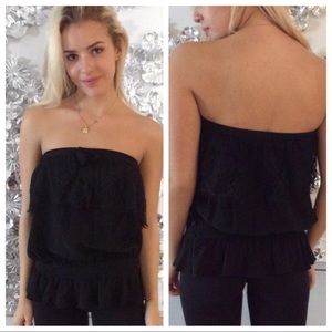 NWT Tiff by Tt black tube top, size S